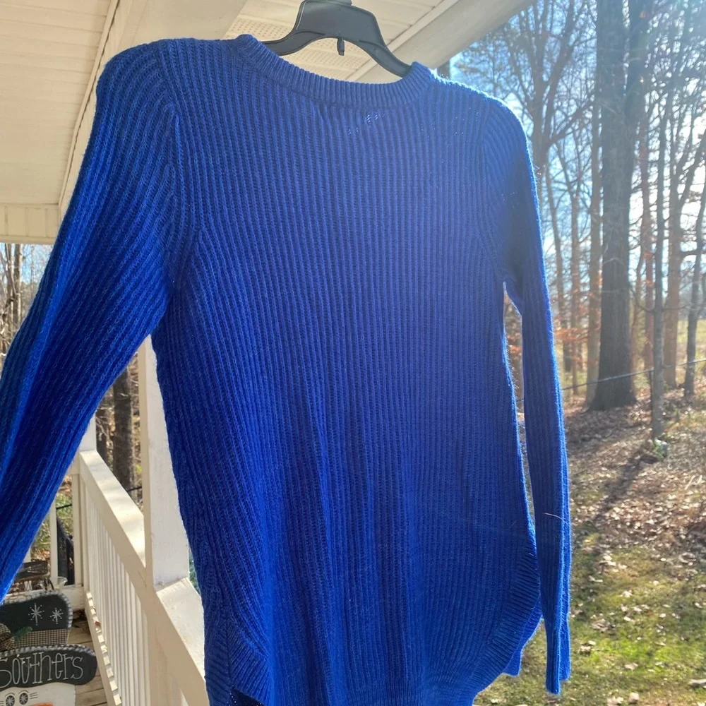 Long Blue Sweater - Picture 1 of 3